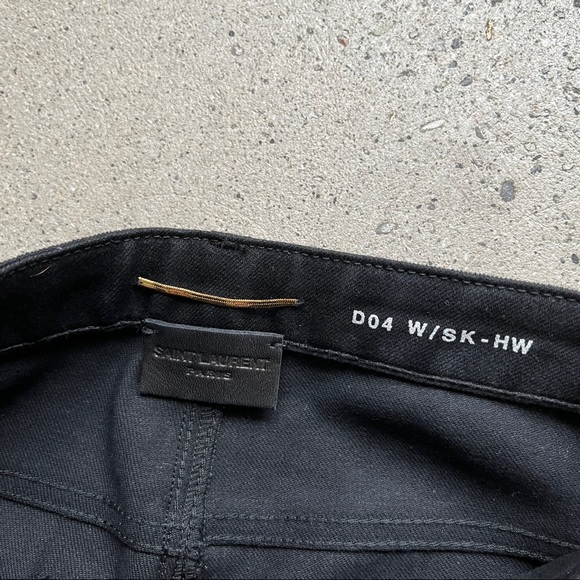 NWT Saint Laurent High Rise Skinny Jeans in Black - Picture 4 of 13